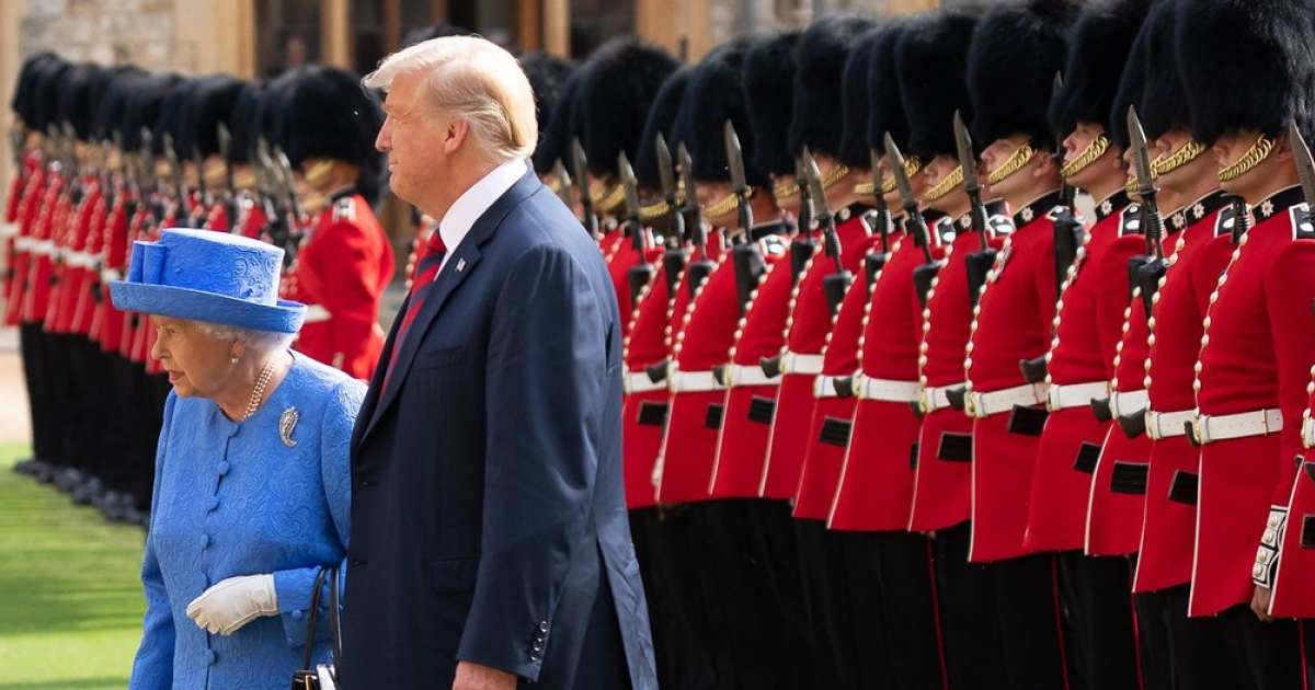Donald Trump y la reina Isabel II, en 2018. © Flickr / The White House