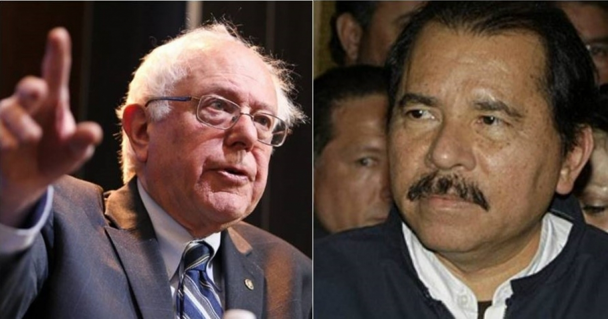 Bernie Sanders y Daniel Ortega © Flickr/ Sebastian Baryli y Wikimedia 