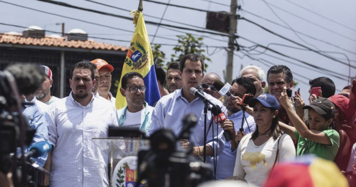 Juan Guaidó habla al pueblo venezolano en el marco de la Operación Libertad © Twitter / Juan Guaidó