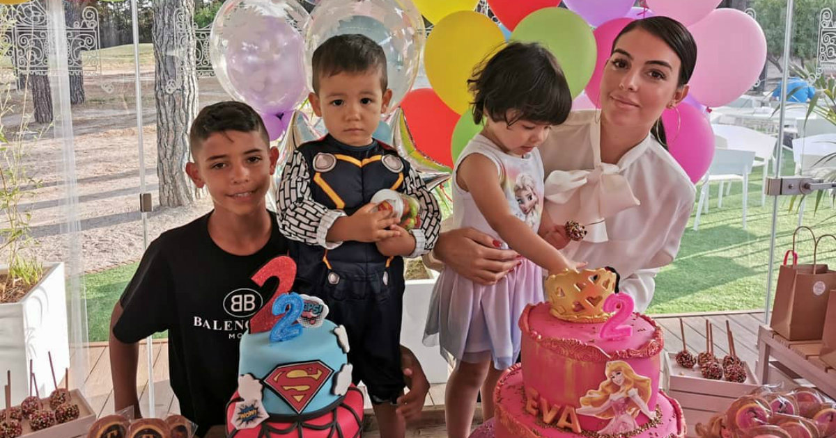 Los mellizos Eva y Mateo, hijos de Cristiano Ronaldo, cumplen dos años © Instagram / Georgina Rodríguez