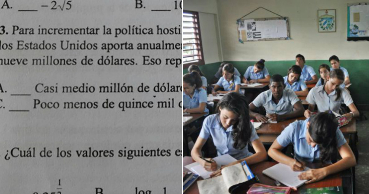 Ejercicio de matemáticas en Cuba © Facebook / Juliette Isabel Fernández Estrada / Granma / Yander Zamora