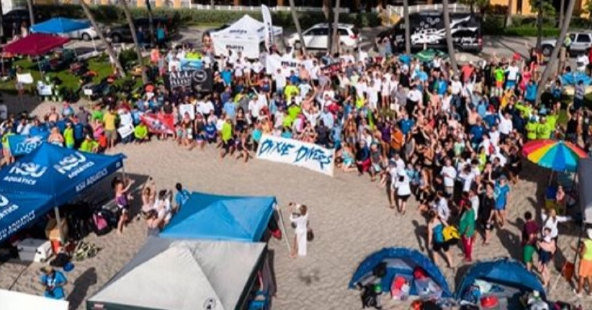 Más de 600 buzos de Dixie Divers recolectaron más de 9.000 piezas de desechos marinos © Instagram / Dixie Divers