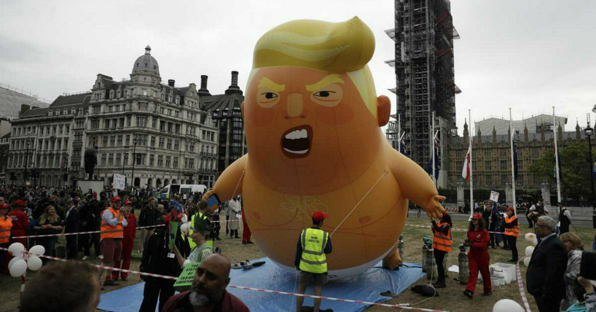 El globo conocido como "Baby Trump" © Twitter/WESH 2 News 