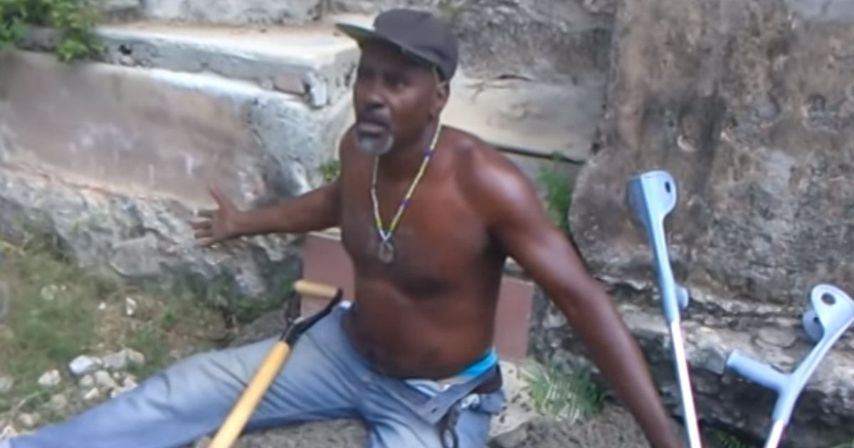 Cubano mutilado en la guerra en Angola reclama ayuda del gobierno © YouTube Unpacu/ Screenshot