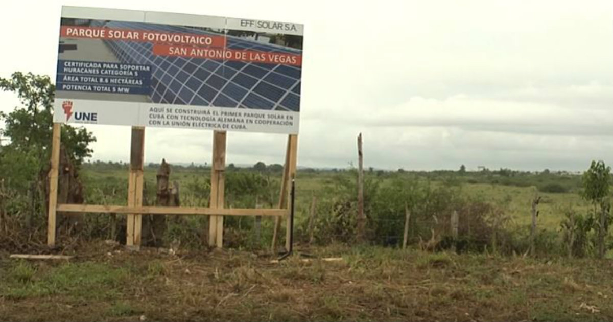 Lugar de San José de Las Lajas donde se ha iniciado la construcción del parque solar © YouTube/screenshot