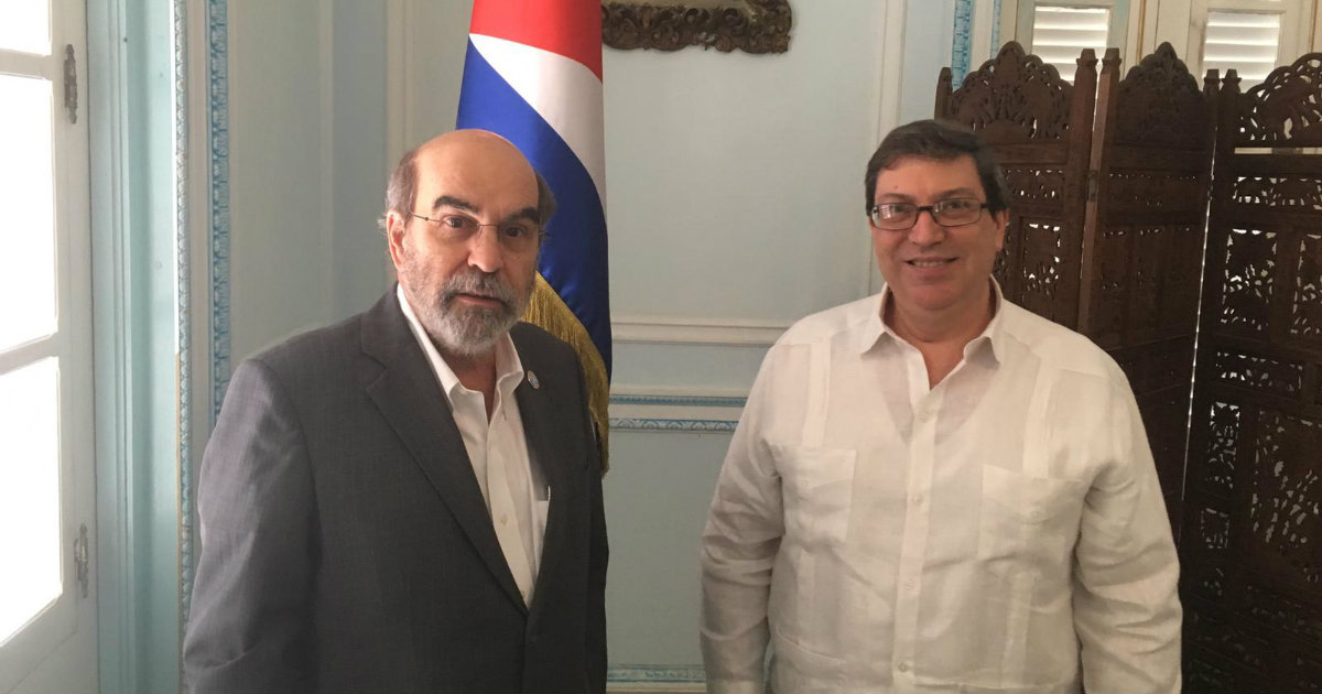 José Graziano da Silva (director de la FAO) y Bruno Rodríguez (canciller de Cuba) © Twitter/José Graziano da Silva