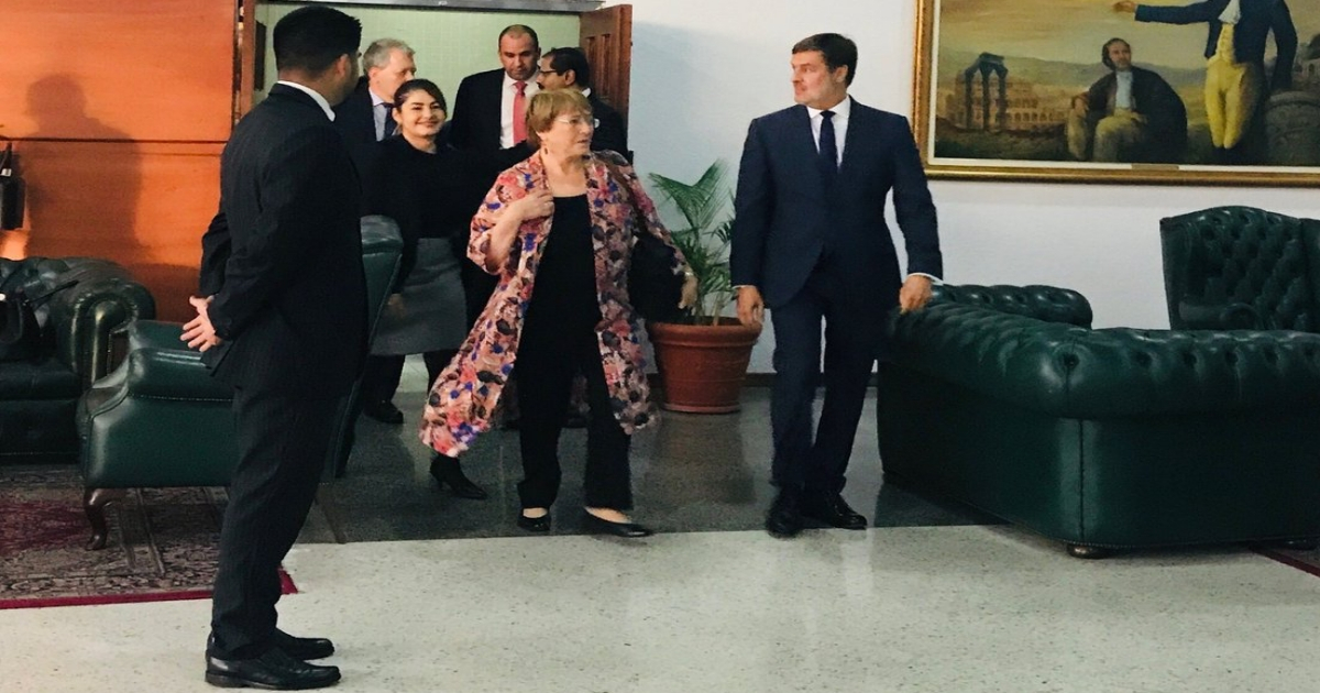 Michelle Bachelet, durante su visita a Venezuela © Twitter / Michelle Bachelet
