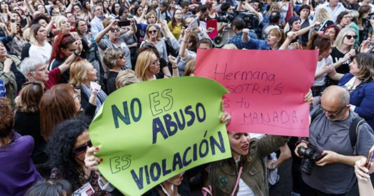 Manifestación en España a favor de la víctima © Twitter