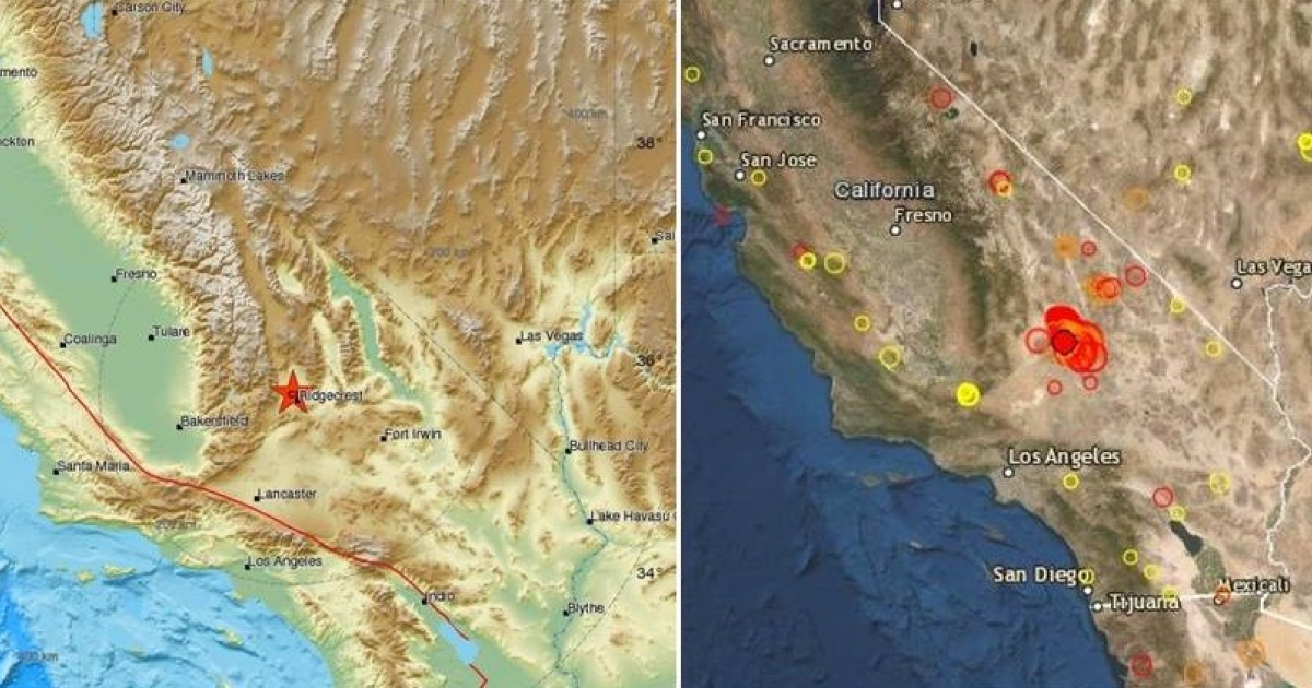Terremoto en el sur de California © csem-emsc