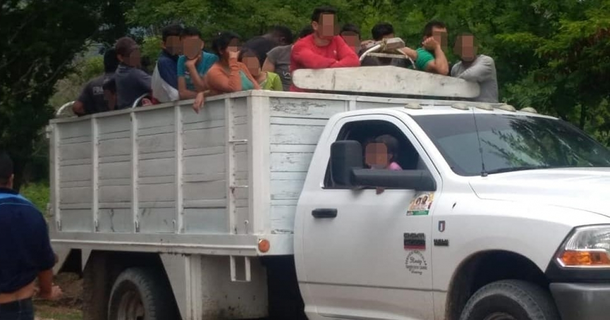 Camión que transportaba a los migrantes © Raymundo Grajales Murillo/ Facebook