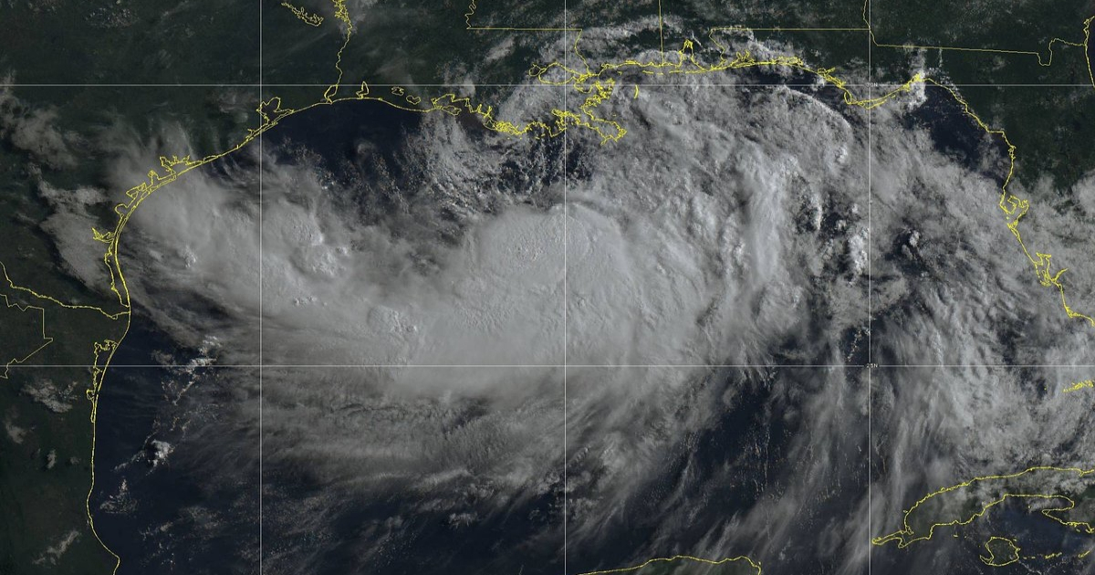 Tormenta Barry, imagen de satélite © Twitter / National Hurricane Center