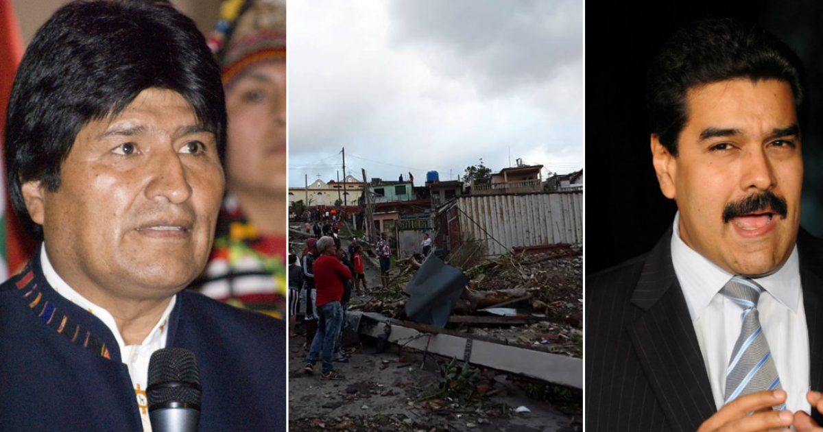 Evo Morales, tornado en La Habana, Nicolás Maduro © Flickr Sebastian Baryli / Cubadebate Oscar Figueredo / Wikimedia 
