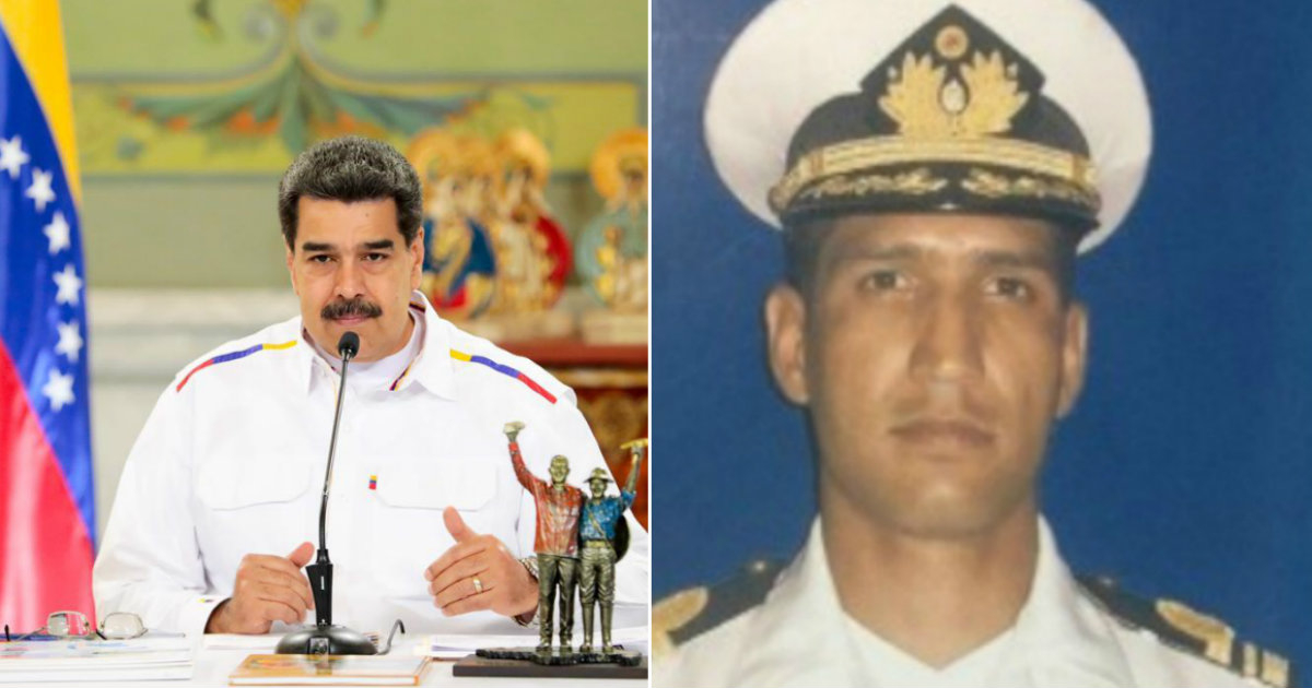 Nicolás Maduro y el fallecido capitán Rafael Acosta en sendas imágenes de archivo © Twitter / Nicolás Maduro / Twitter / Juan Guaidó