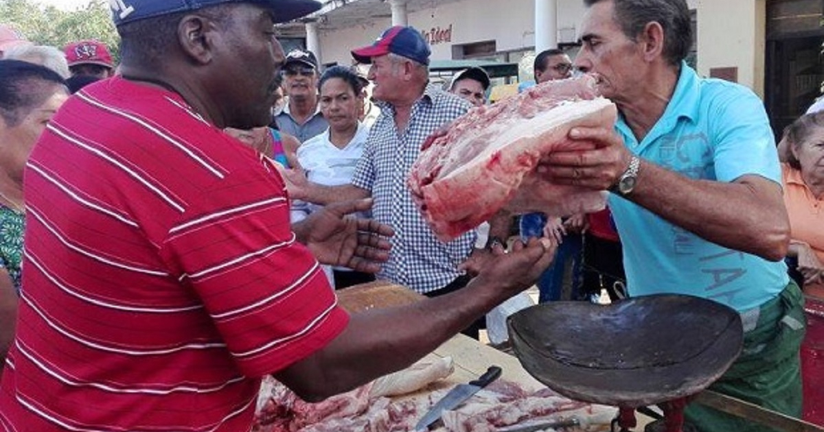 Venta de carne de cerdo © camaguey.gob.cu