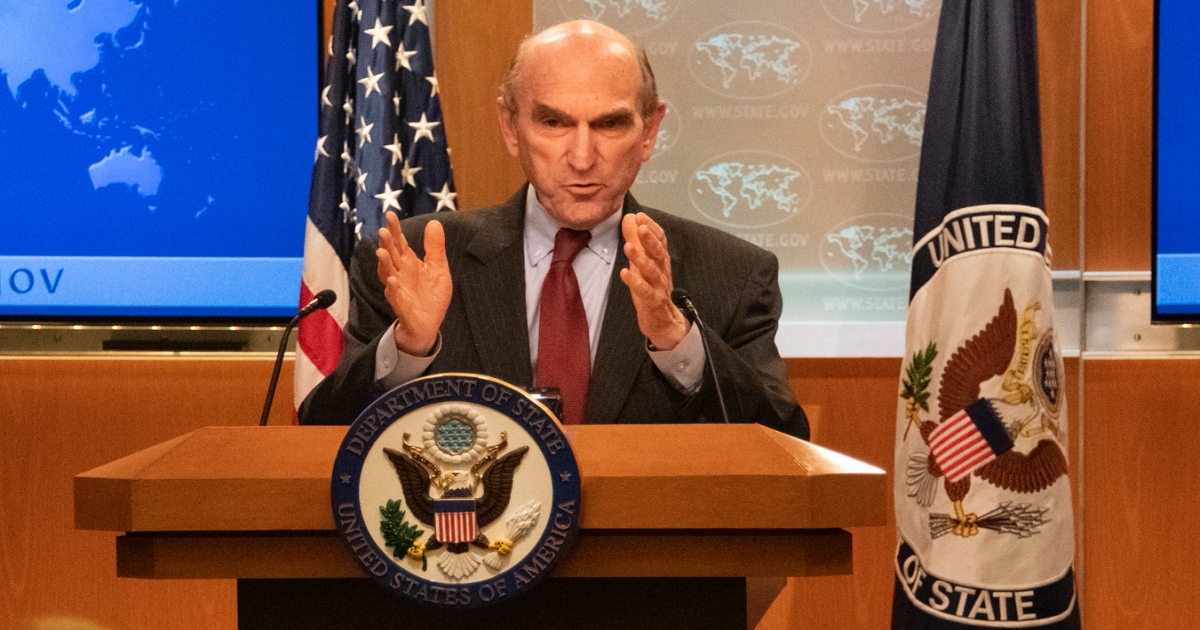 El enviado de Estados Unidos para Venezuela, Elliott Abrams, en una conferencia © Flickr / U.S. Department of State