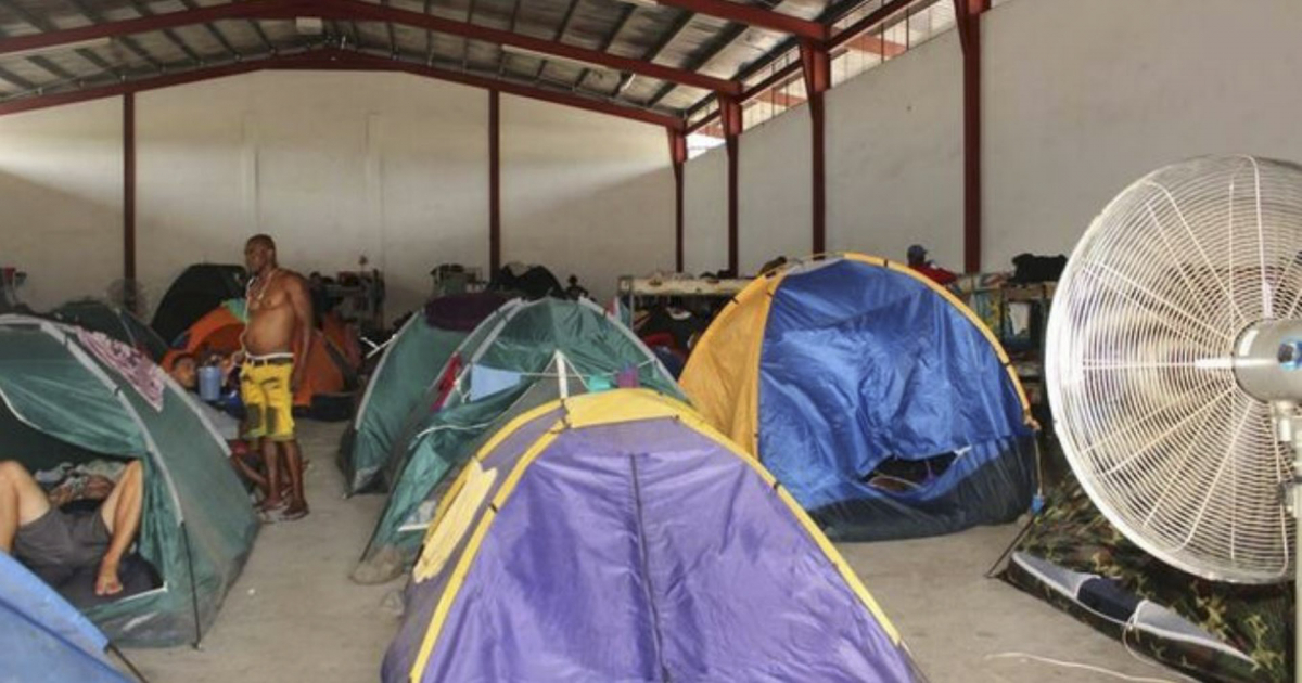 Albergue de migrantes en Panamá © Twitter/TVN Noticias