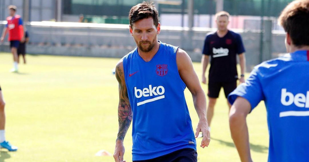 Leo Messi en un entrenamiento © Instagram / Leo Messi