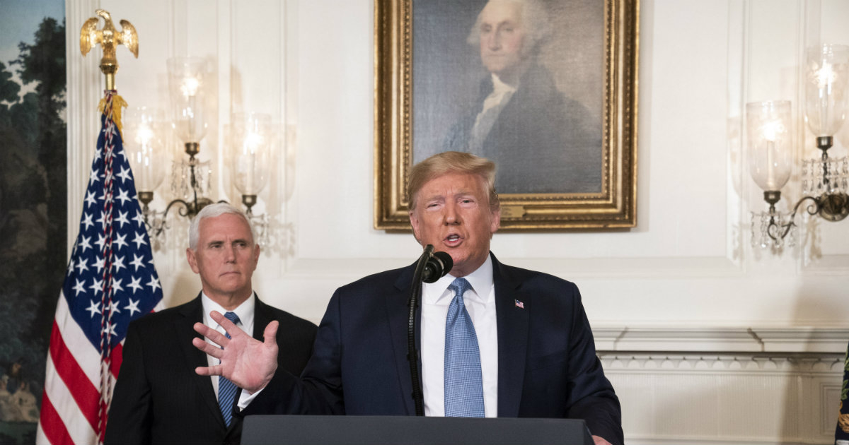 Donald Trump y Mike Pence en una comparecencia el lunes 5 de agosto de 2019 © Flickr/ White House
