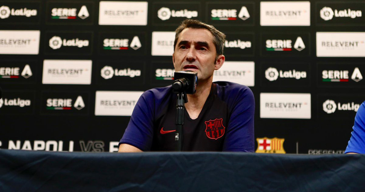Valverde no aportó luces. © FC Barcelona/Twitter.