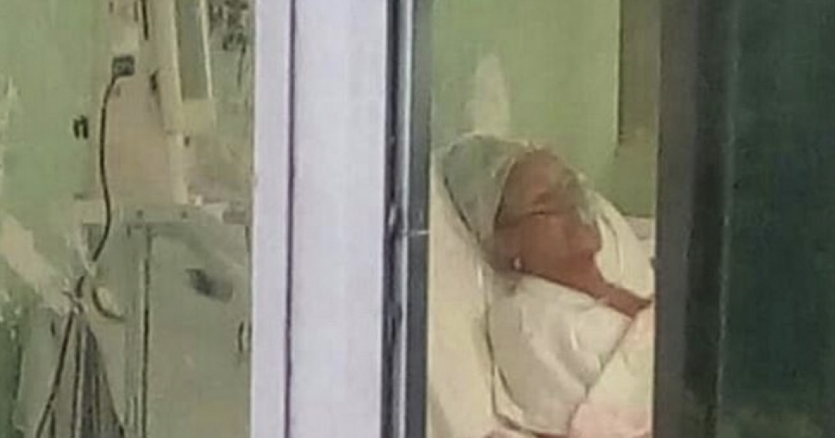 Xiomara Cruz Miranda hospitalizada © Facebook/Ángel Moya