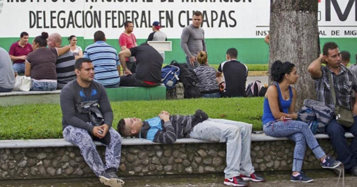 Migrantes cubanos en Chiapas en foto de archivo © Twitter/Féliz LLerena