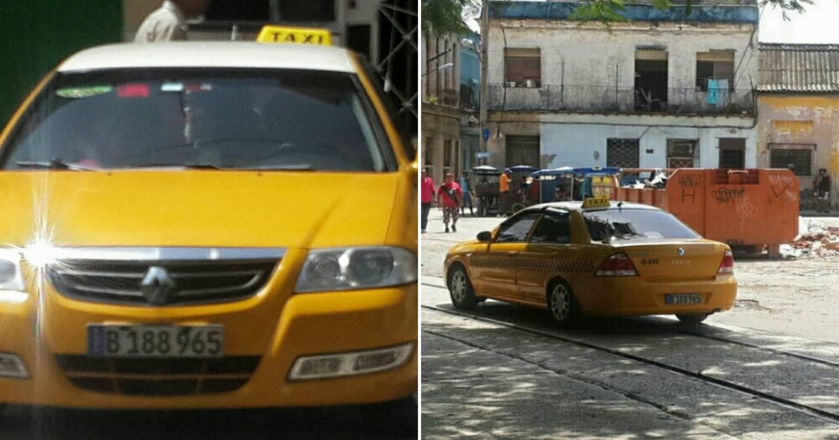 Taxista estatal que cobró el doble en La Habana © Collage con Facebook / Nolys Alfonso 