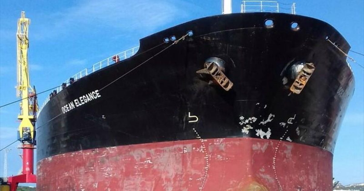 Ocean Elegance, uno de los buques sancionados por enviar petróleo a Cuba (imagen de referencia) © Marine Traffic / Rolando Ramírez
