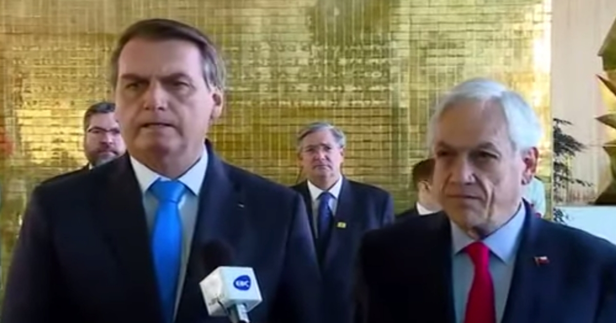 Jair Bolsonaro y el presidente de Chile, Sebastián Piñera © Captura de pantalla de YouTube