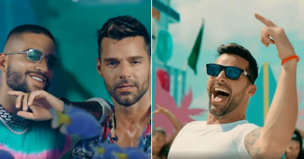Ricky Martin y Maluma en el videoclip de "No se me quita" © Instagram / Maluma