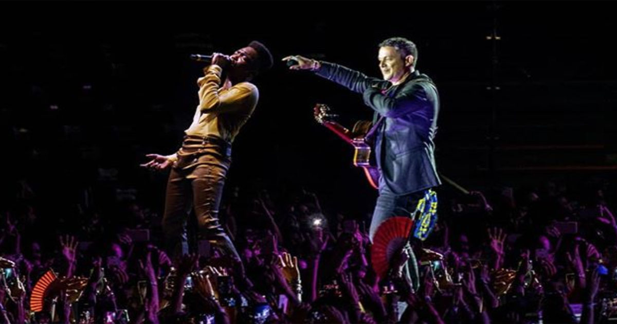Cimafunk y Alejandro Sanz en el Madison Square Garden © Instagram / Cimafunk
