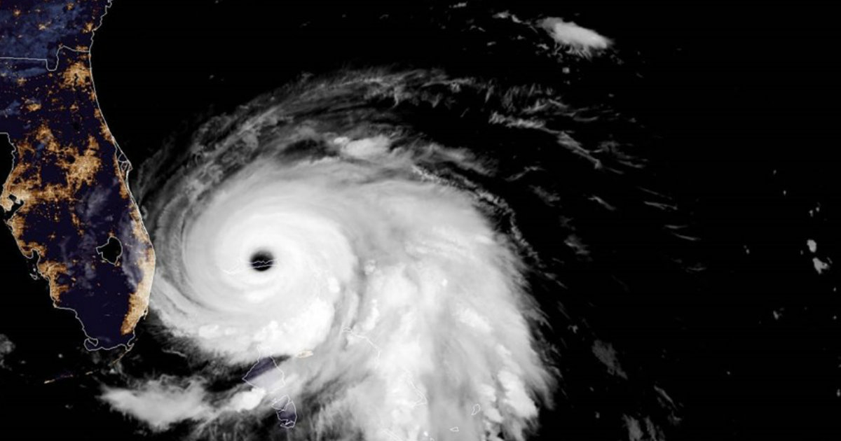 Dirección y posición del huracán Dorian © NHC