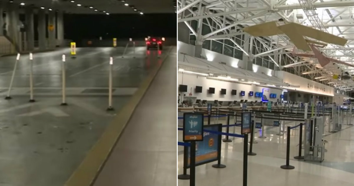 Pasillos vacíos en los aeropuertos de Palm Beach y Fort Lauderdale © Local 10 / Captura de vídeo