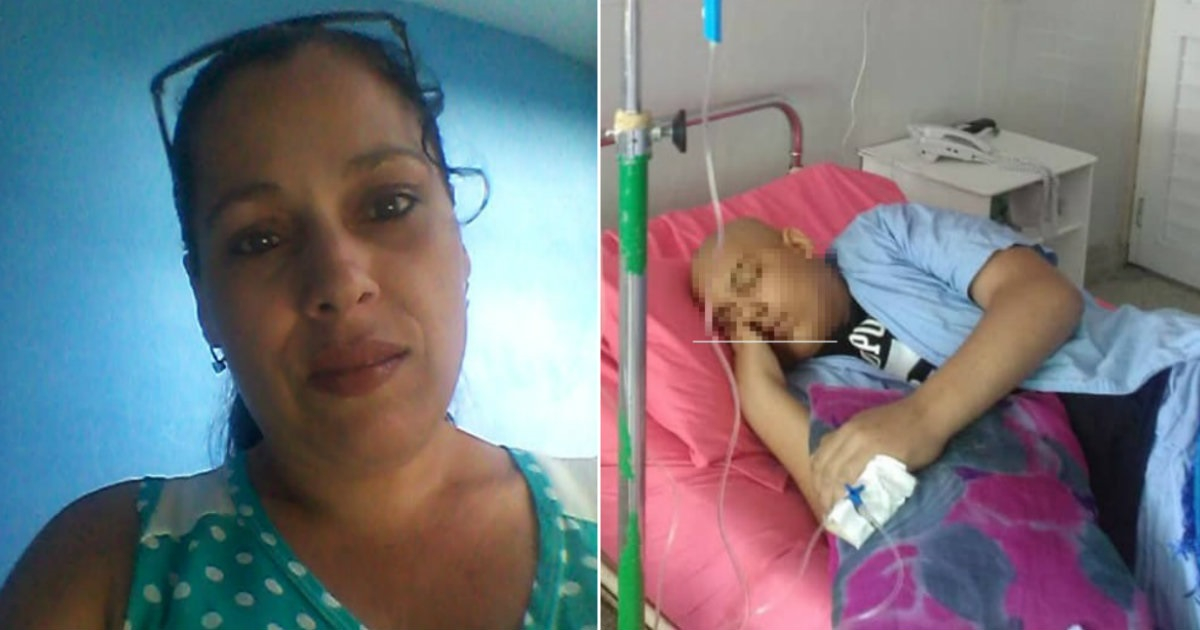 Madre cubana y su hijo enfermo © Yuliet Pupo Calzadilla/Facebook