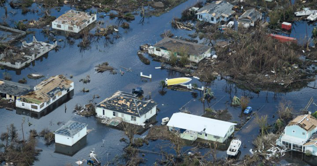 Imagen aérea de la devastación en Bahamas © YouTube/screenshot