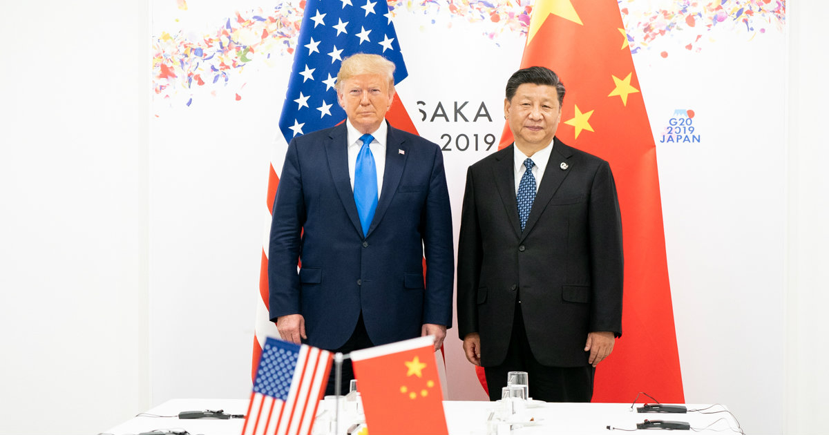 Donald Trump (i) y presidente de China Xi Jinping (d) © Wikipedia