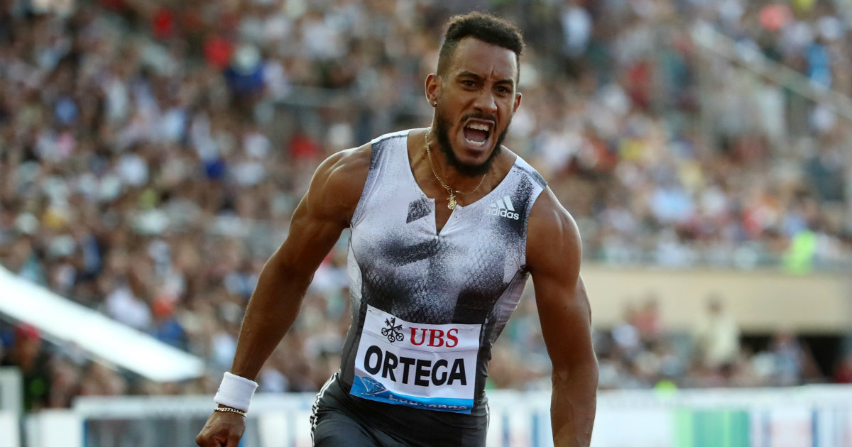 Orlando Ortega tras ganar en los 110 metros con vallas © Reuters / Denis Balibouse
