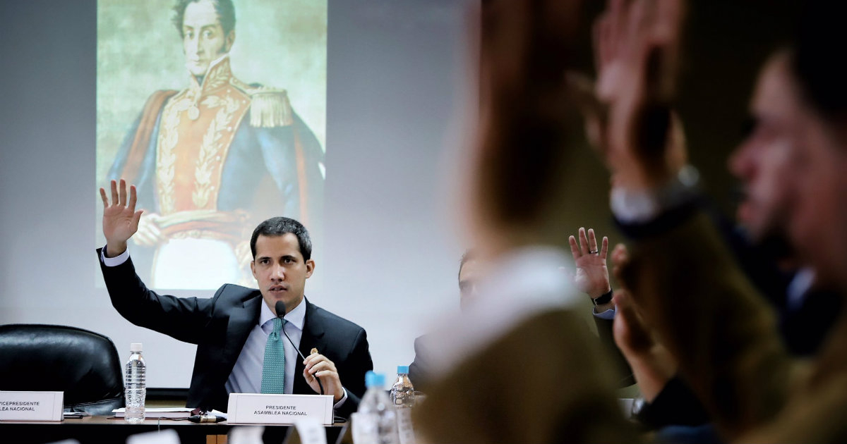 Votación de Juan Guaidó en el marco de la Asamblea Nacional de Venezuela (referencia) © Twitter/Juan Guaidó