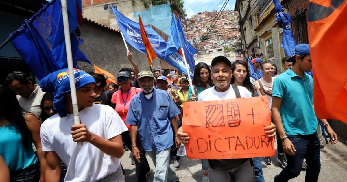 Protesta en Venezuela contra Nicolás Maduro, imagen de referencia © Twitter / Juan Guaidó