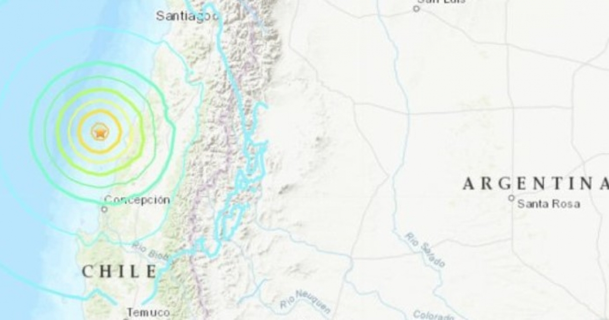 Mapa que muestra la ubicación del sismo © USGS