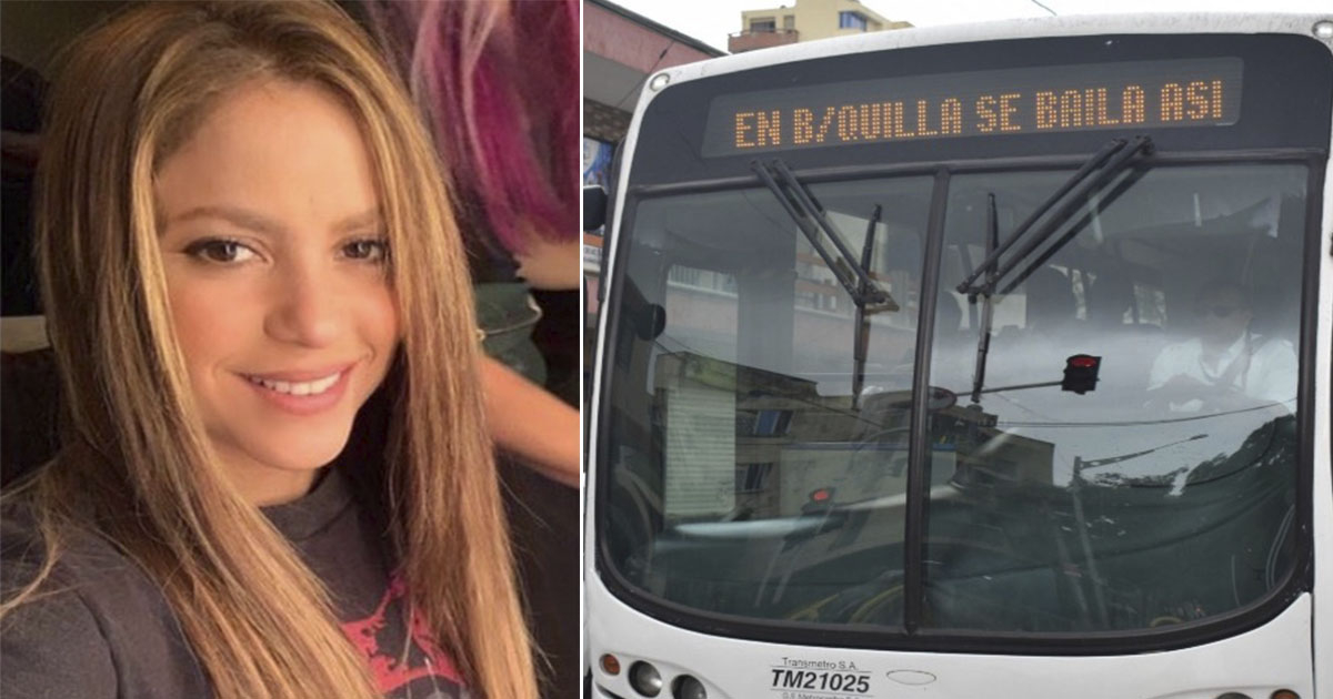 Shakira / Bus de Barranquilla © Instagram de la artista / Twitter Transmetro Barranquilla