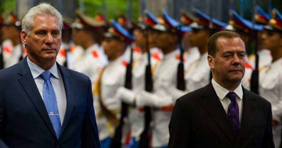 Miguel Díaz-Canel y el primer ministro ruso Dmitri Medvedev © Cubadebate/ Irene Pérez 
