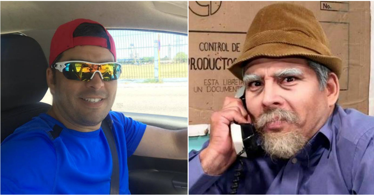 Luis Silva (i) y el actor caracterizado como "Pánfilo" (i) © Collage Facebook/Luis Silva Pánfilo