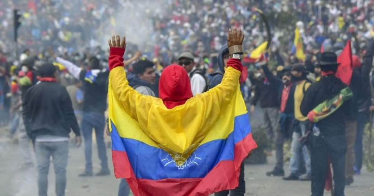 Protestas en Ecuador © Twitter / Marco Teruggi