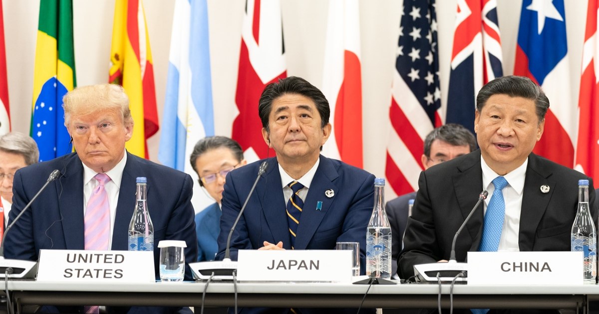 Donald Trump (i) junto a sus homólogos de Japón (c) y China (d), en una imagen de archivo. © Flickr / The White House / Shealah Craighead