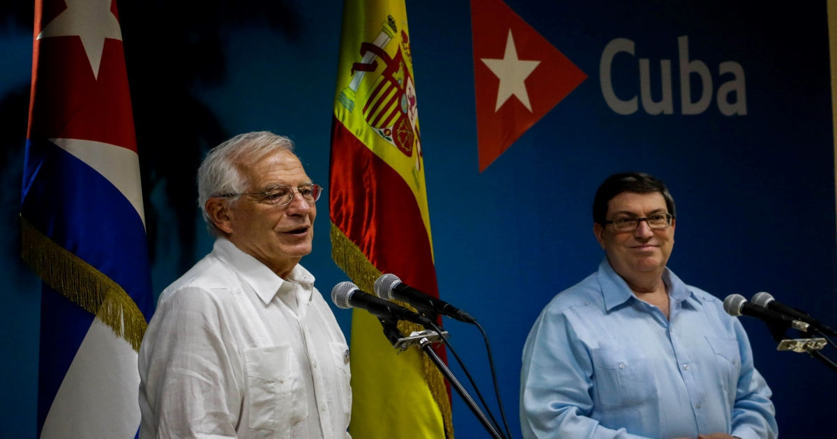 Josep Borrell y Bruno Rodríguez, en La Habana. © CiberCuba