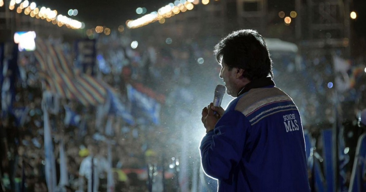El presidente de Bolivia, Evo Morales, durante un acto público © Twitter/@evoespueblo