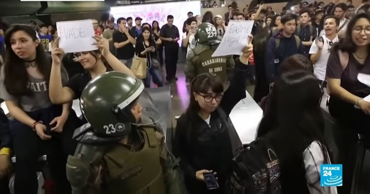 Protestas en Chile © Captura de video en Youtube