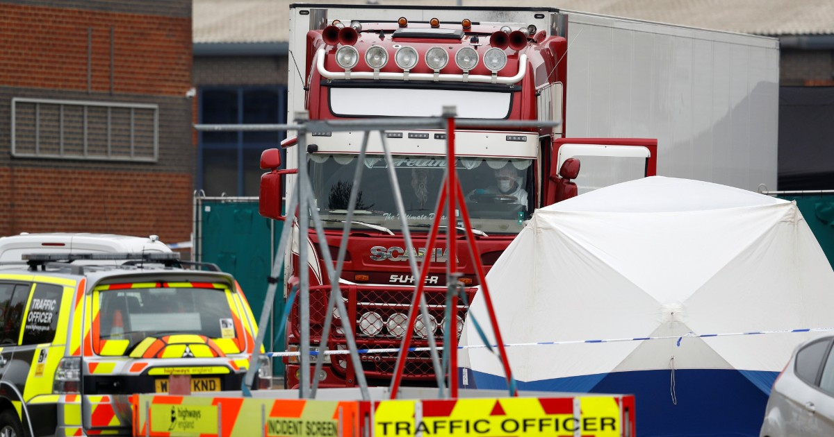 Camión hallado en Essex con 39 cadáveres dentro © REUTERS/Peter Nicholls