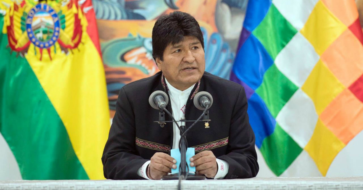 El presidente de Bolivia, Evo Morales, en una rueda de prensa © Twitter / Evo Morales
