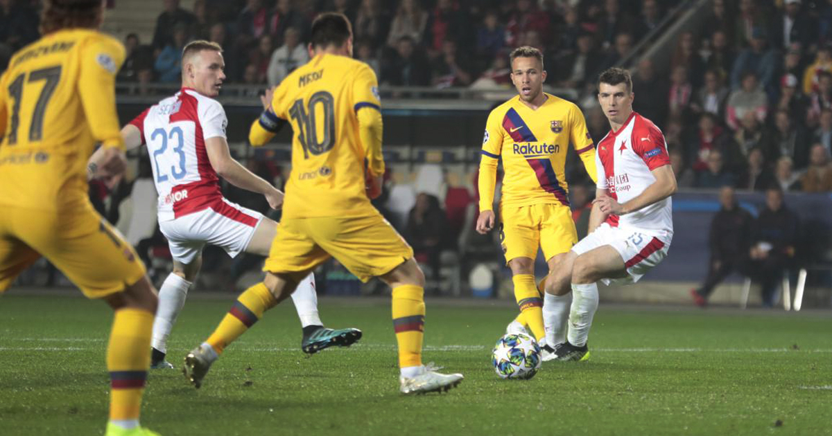 Messi, un instante antes de marcar su gol de record. © FC Barcelona/Twitter.